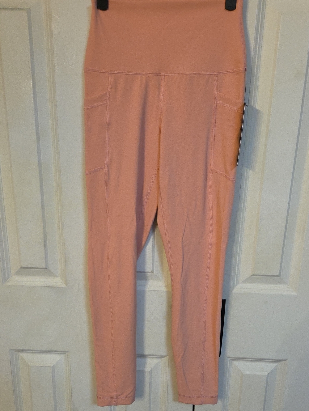 90 Degree By Reflex Peach High-Waist Leggings with Side Pockets